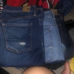 3 pairs of American Eagle skinny jeans